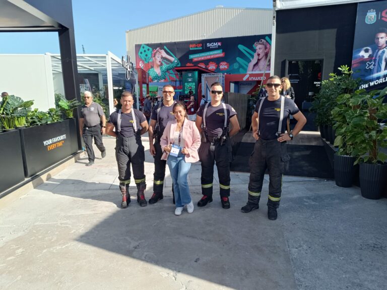 Gaming team at networking event